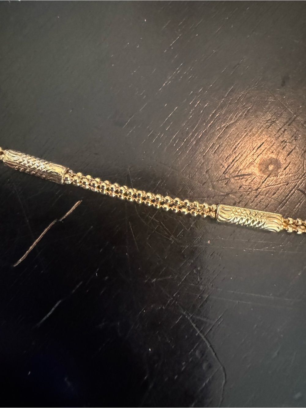 22 inch rhodium plate will not turn Gold-Tone Beaded Chain Necklace - Picture 3 of 6
